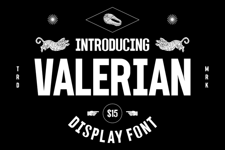Valerian Regular Font preview